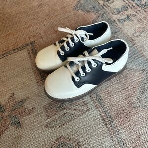 Stride Rite Navy and White Kids Saddle Oxford Dress Shoes